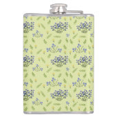 紫と黄色の花柄 フラスク (裏面)