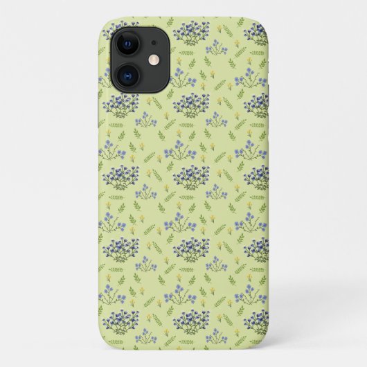 紫と黄色の花柄 Case-Mate iPhoneケース (裏面)