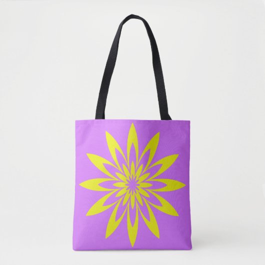 紫と黄色の花 トートバッグ (正面)