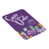 紫と黄色の花 Save The Date マグネット (右側)