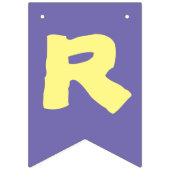 紫と黄色の読コーナーバナー バンティングフラッグ (第2の旗)