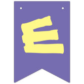 紫と黄色の読コーナーバナー バンティングフラッグ (第3の旗)