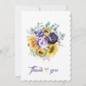 紫と黄色の赤ちゃんシャワー招待状 招待状 (裏面)