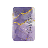 紫と黄金の大理石 バスマット (正面縦)