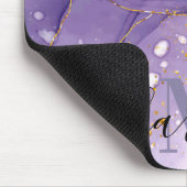 紫と黄金の大理石 マウスパッド (コーナー)