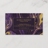 紫と黄金の大理石 名刺 (裏面)