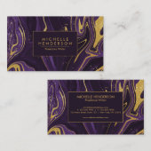 紫と黄金の大理石 名刺 (正面/裏面)