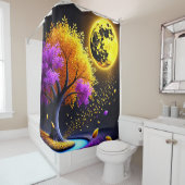 紫と黄離れ色 シャワーカーテン (インサイチュ)