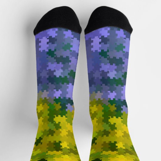 紫と黄 ソックス (上部)