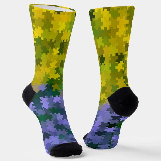 紫と黄 ソックス (傾斜あり)