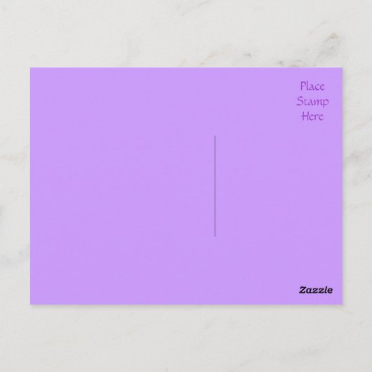 紫と黒ありがとうあいさつ葉書 ポストカード (裏面)