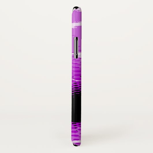 紫と黒のグラフィックアニマルプリントの電話ケース Case-Mate iPhoneケース (裏面/右)