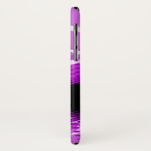 紫と黒のグラフィックアニマルプリントの電話ケース Case-Mate iPhoneケース (裏面/左)