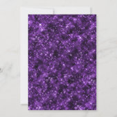 紫と黒のグリッターきらめく21st誕生日 招待状 (裏面)