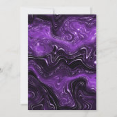 紫と黒のグリッターきらめく21st誕生日 招待状 (裏面)