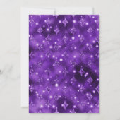 紫と黒のグリッターきらめく21st誕生日 招待状 (裏面)