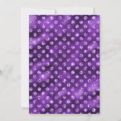 紫と黒のグリッタードット21st誕生日 招待状 (裏面)