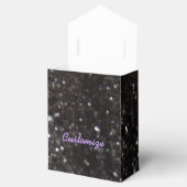 紫と黒のグリッターパターンの好意ボックス フェイバーボックス (オープン)