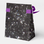 紫と黒のグリッターパターンの好意ボックス フェイバーボックス (裏面サイド)