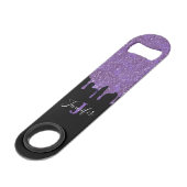 紫と黒のグリッター速度ボトルオープナー スピード栓抜き (正面アングル)
