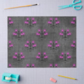 紫と黒のゴシックシャンデリアデコパージュ 薄葉紙 (クラフト)