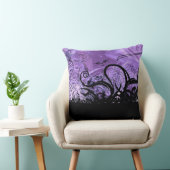 紫と黒のゴシックパターン装飾用クッション クッション (椅子)