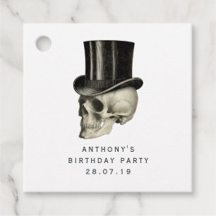 紫と黒のゴシッファンシークビクトリアンスカル フェイバータグ