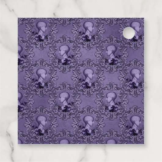 紫と黒のゴシッファンシークビクトリアンスカル フェイバータグ (裏面)