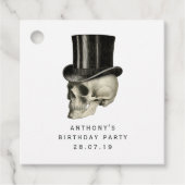 紫と黒のゴシッファンシークビクトリアンスカル フェイバータグ (正面)