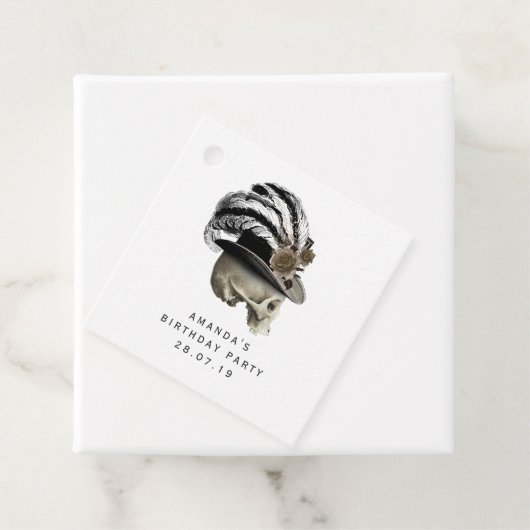 紫と黒のゴシッファンシークビクトリアンスカル フェイバータグ (インサイチュ)