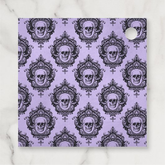 紫と黒のゴシッファンシークビクトリアンスカル フェイバータグ (裏面)