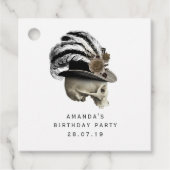 紫と黒のゴシッファンシークビクトリアンスカル フェイバータグ (正面)