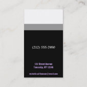 紫と黒のサッカーコーチ名刺 名刺 (裏面)