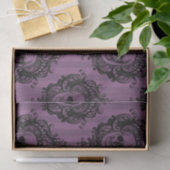 紫と黒のスカルパタビクトリアンーンのハロウィン 薄葉紙 (ギフト)