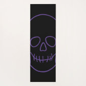 紫と黒のスカル ヨガマット (裏面)