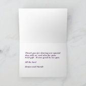 紫と黒のスクロールワーク サンキューカード (内部)