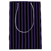 紫と黒のストライプゴシック ミディアムペーパーバッグ (正面)