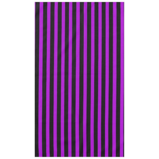 紫と黒のストライプ | テーブルクロス (正面)
