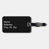 紫と黒のスポーティバレーボール ラゲッジタグ (裏面横)