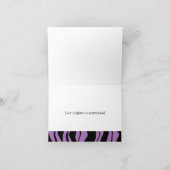 紫と黒のゼブラストライプのありがとう サンキューカード (内部)