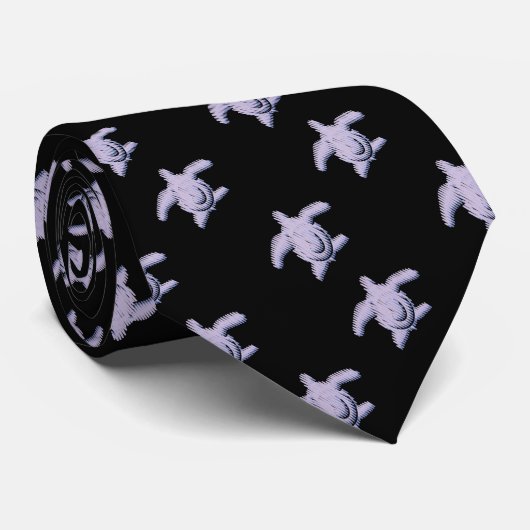 紫と黒のタートルタイ ネクタイ (ロール)