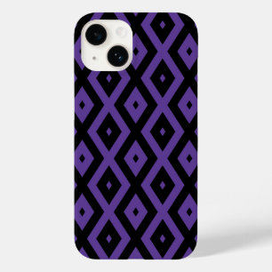 紫と黒のダイヤモンドパターン Case-Mate iPhone 14ケース