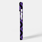 紫と黒のダイヤモンドパターン Case-Mate iPhoneケース (裏面 / 左)