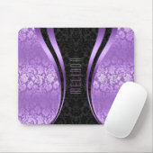 紫と黒のダンピング幾何学的デザイン マウスパッド (マウス)