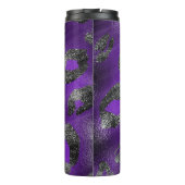 紫と黒のチータヒョウのプリントスポットカスタム タンブラー (裏面)