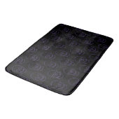 紫と黒のドクロ バスマット (アングル)