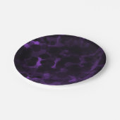 紫と黒のドットシモダンックパーティーエレガント ペーパープレート (アングル)