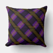 紫と黒のハロウィンプインスパイアリド クッション (正面)