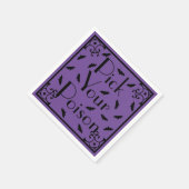 紫と黒のハロウィーンこうもりがあなたの毒を選ぶ スタンダードカクテルナプキン (角)