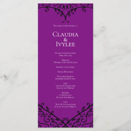 紫と黒のハートゴシック結婚式 プログラム